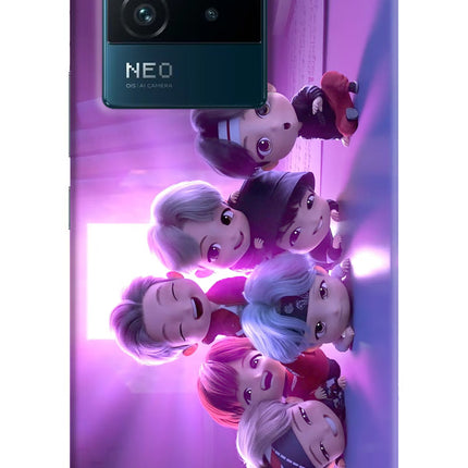 BTS Chibi IQOO Neo 6 5G Hard Case Back Cover by Casekaro
