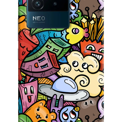 Veggie Doodle IQOO Neo 6 5G Hard Case Back Cover by Casekaro