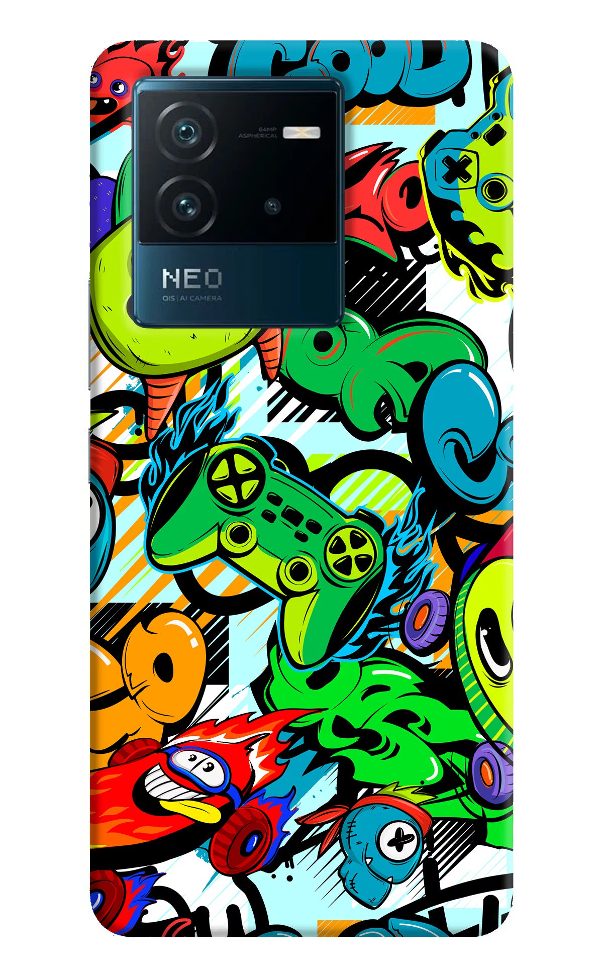 Game Doodle IQOO Neo 6 5G Hard Case Back Cover by Casekaro