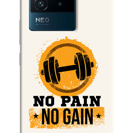 No Pain No Gain IQOO Neo 6 5G Hard Case Back Cover by Casekaro