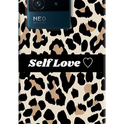 Leopard Print Self Love IQOO Neo 6 5G Hard Case Back Cover by Casekaro