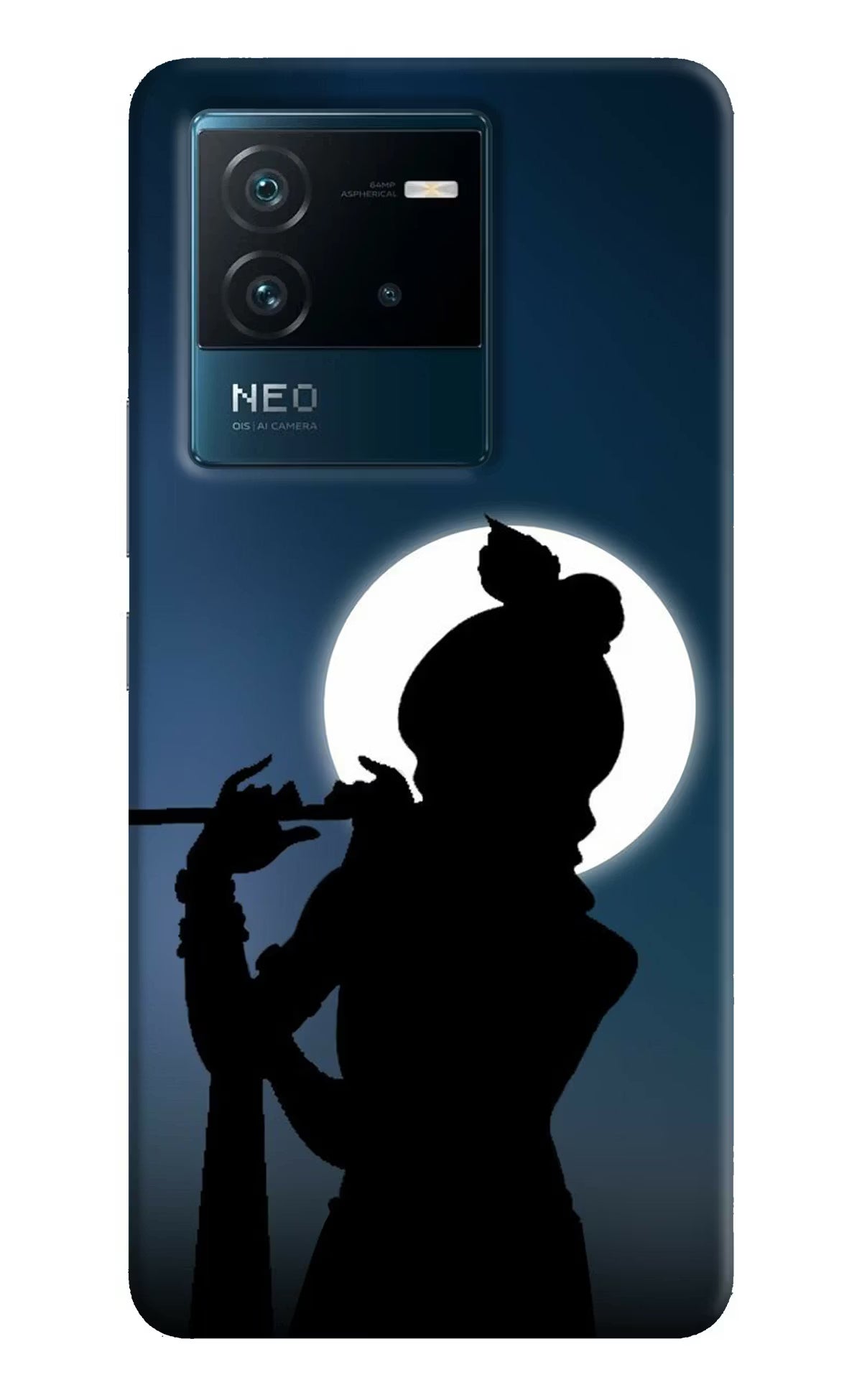Shri Krishna Silhouette IQOO Neo 6 5G Hard Case Back Cover by Casekaro