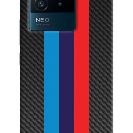 BMW Stripes Pattern IQOO Neo 6 5G Hard Case Back Cover by Casekaro