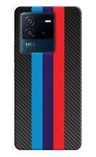 BMW Stripes Pattern IQOO Neo 6 5G Hard Case Back Cover by Casekaro