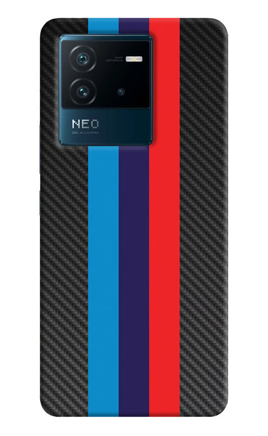 BMW Stripes Pattern IQOO Neo 6 5G Hard Case Back Cover by Casekaro