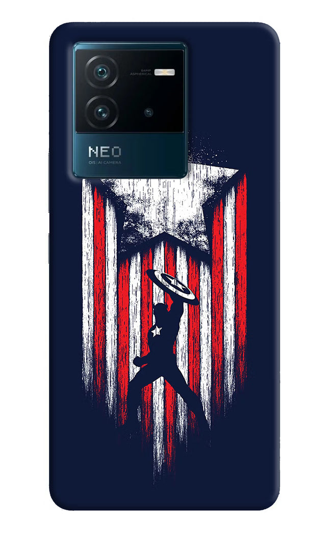 Captain America Marvel Art IQOO Neo 6 5G Hard Case Back Cover by Casekaro
