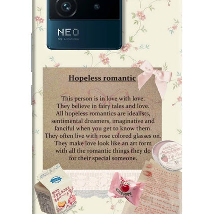 Hopeless Romantic IQOO Neo 6 5G Hard Case Back Cover by Casekaro