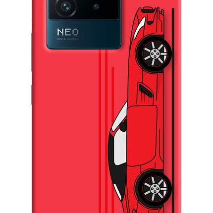 Red Velocity IQOO Neo 6 5G Hard Case Back Cover by Casekaro