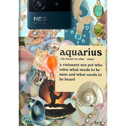 Aquarius Zodiac IQOO Neo 6 5G Hard Case Back Cover by Casekaro