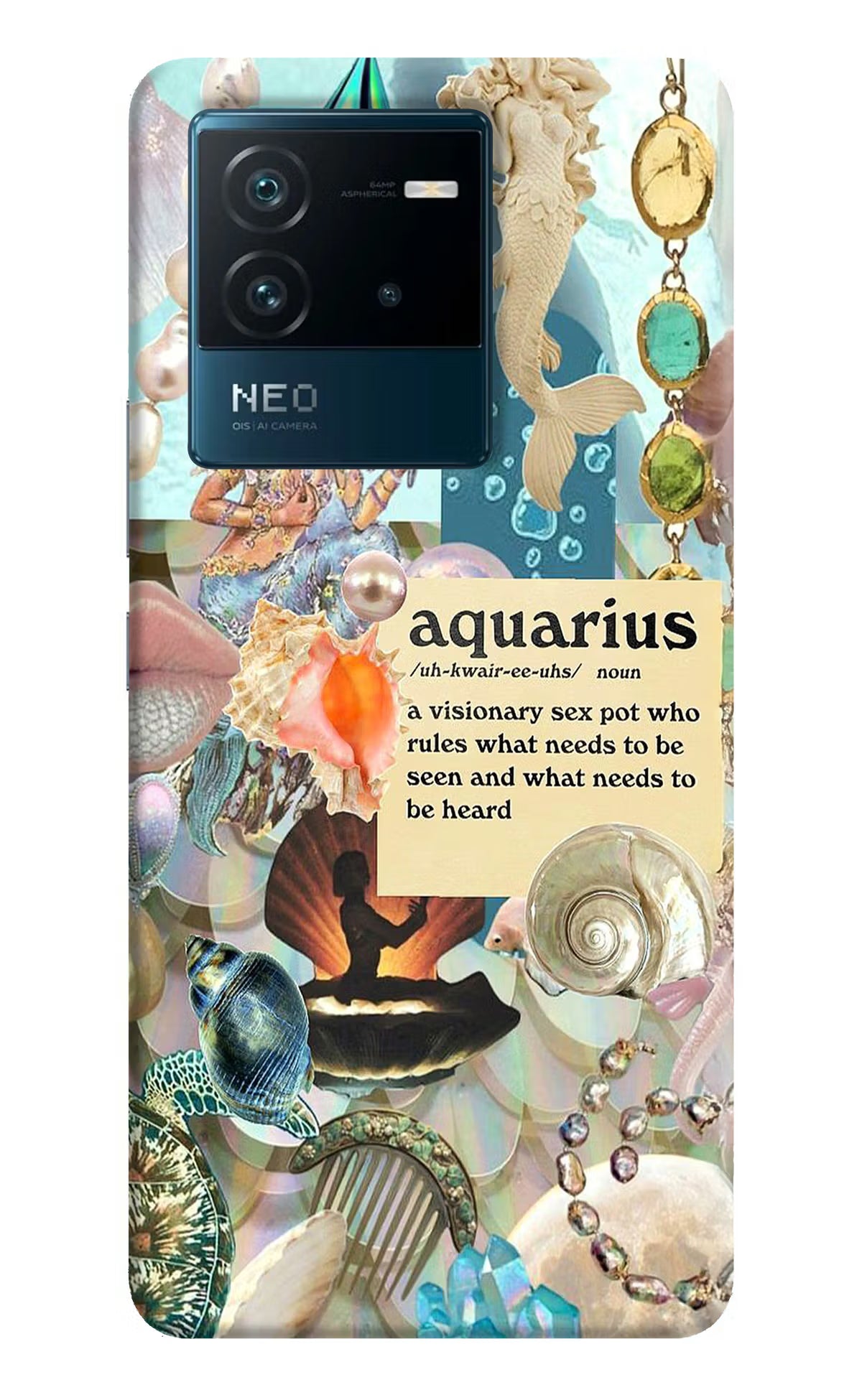 Aquarius Zodiac IQOO Neo 6 5G Hard Case Back Cover by Casekaro