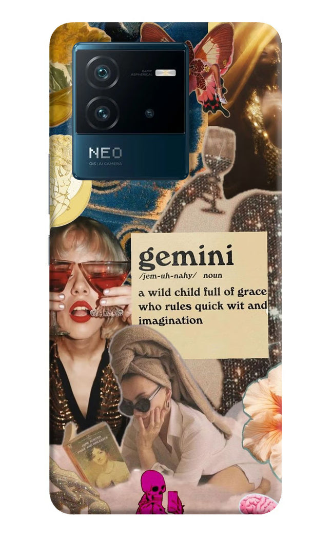 Gemini Zodiac IQOO Neo 6 5G Hard Case Back Cover by Casekaro