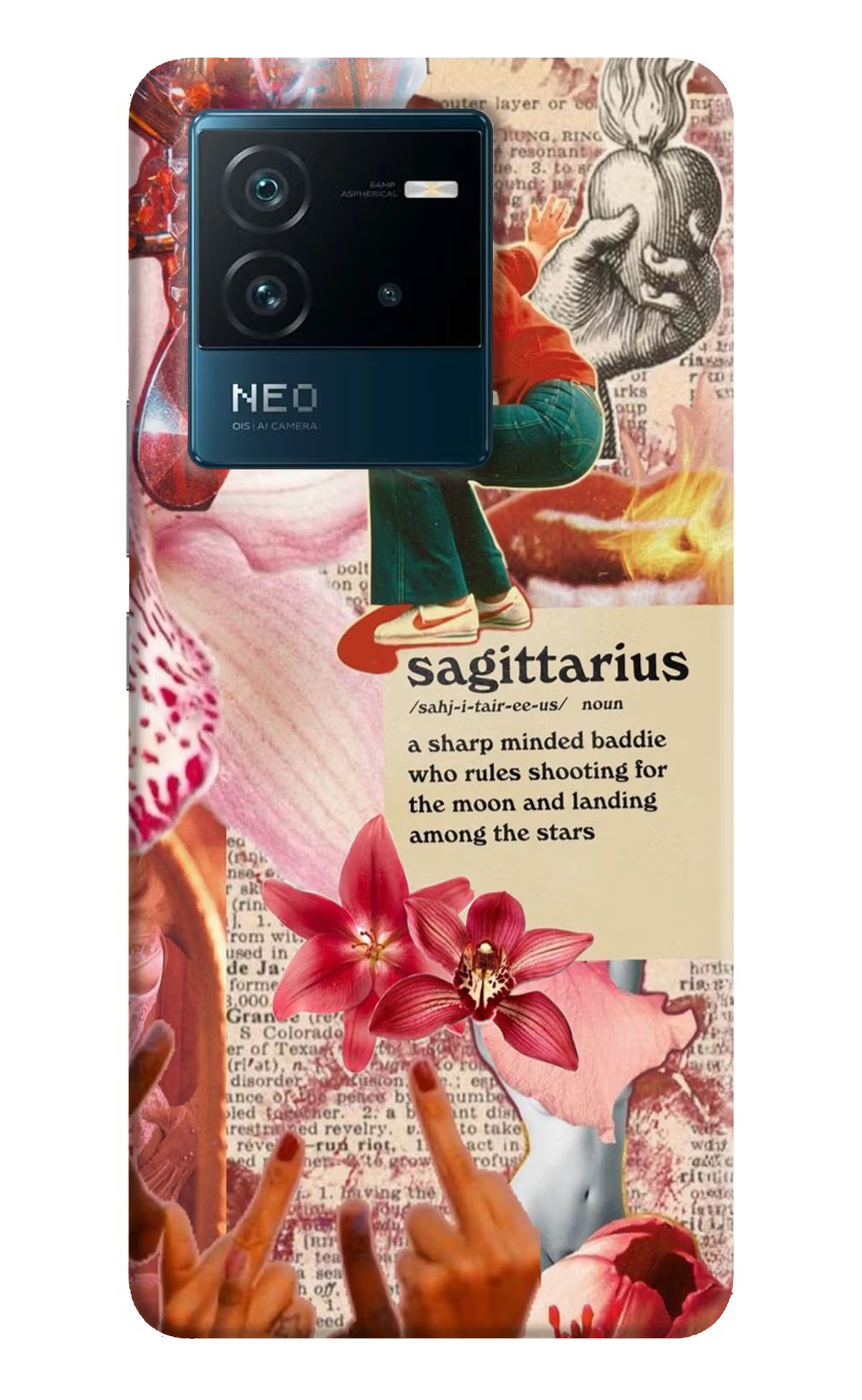 Sagittarius Zodiac IQOO Neo 6 5G Hard Case Back Cover by Casekaro