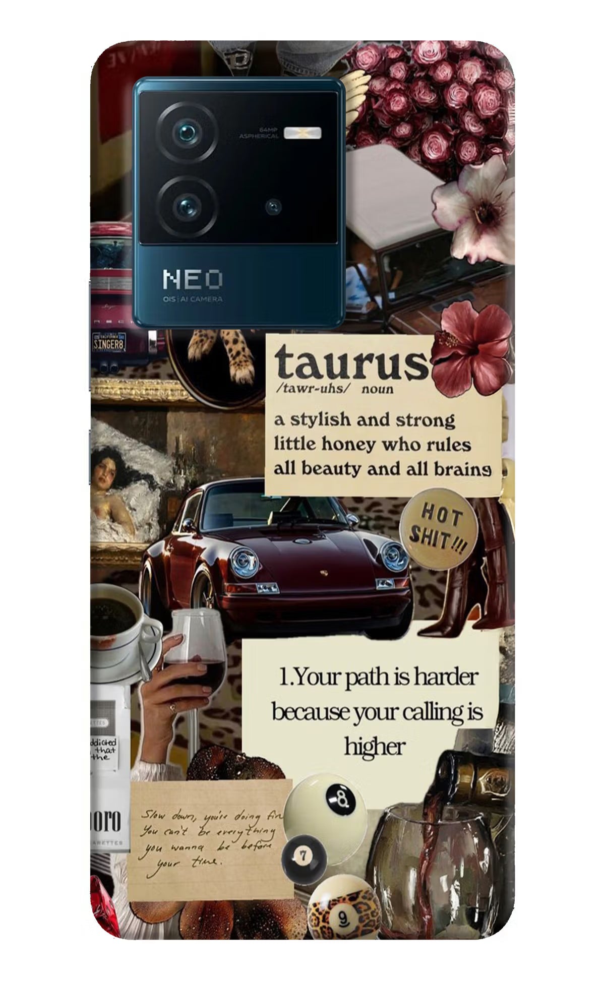 Taurus Zodiac IQOO Neo 6 5G Hard Case Back Cover by Casekaro