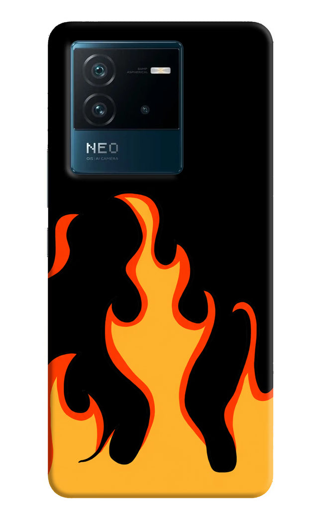 Fired Up – Black IQOO Neo 6 5G Hard Case Back Cover by Casekaro
