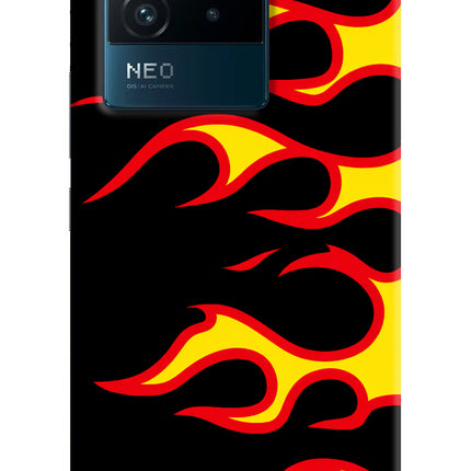Side Sweep Flames IQOO Neo 6 5G Hard Case Back Cover by Casekaro