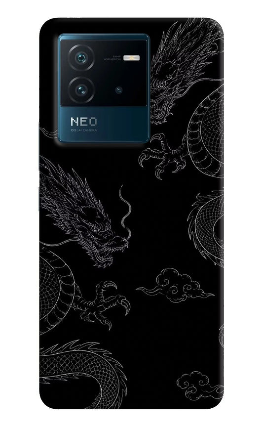 Twin Dragons IQOO Neo 6 5G Hard Case Back Cover by Casekaro