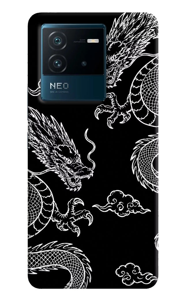 Twin Dragons IQOO Neo 6 5G Hard Case Back Cover by Casekaro