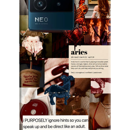Zodiac Aries IQOO Neo 6 5G Hard Case Back Cover by Casekaro