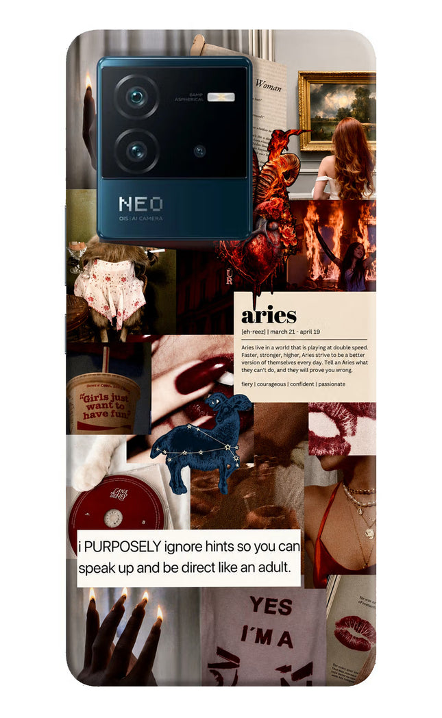 Zodiac Aries IQOO Neo 6 5G Hard Case Back Cover by Casekaro