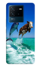 Dolphin vs Cow IQOO Neo 6 5G Hard Case Back Cover by Casekaro