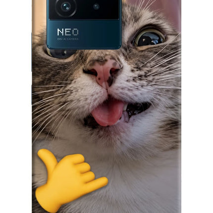 Silly Cat Call IQOO Neo 6 5G Hard Case Back Cover by Casekaro