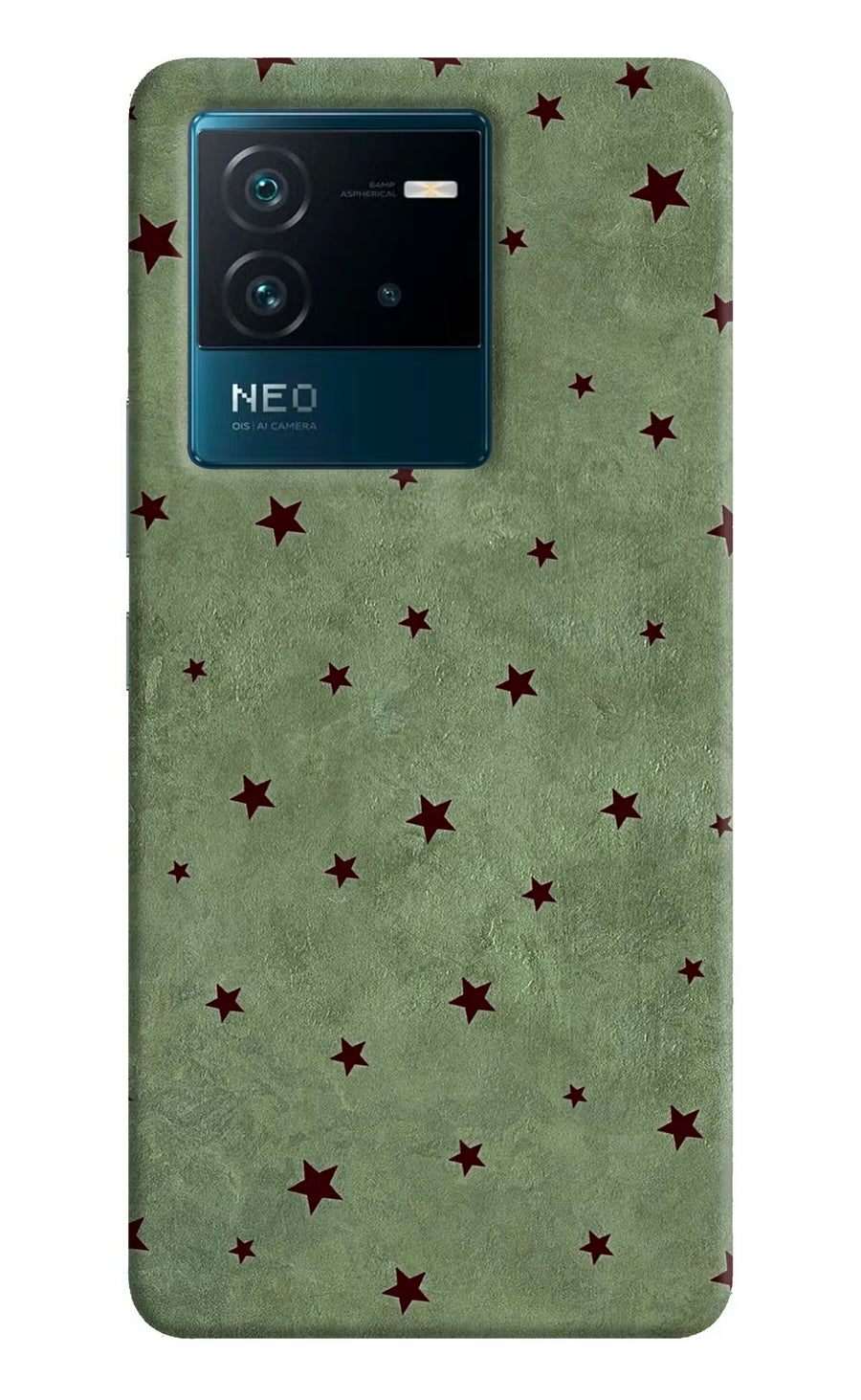 Green Stars IQOO Neo 6 5G Back Cover, Hard case