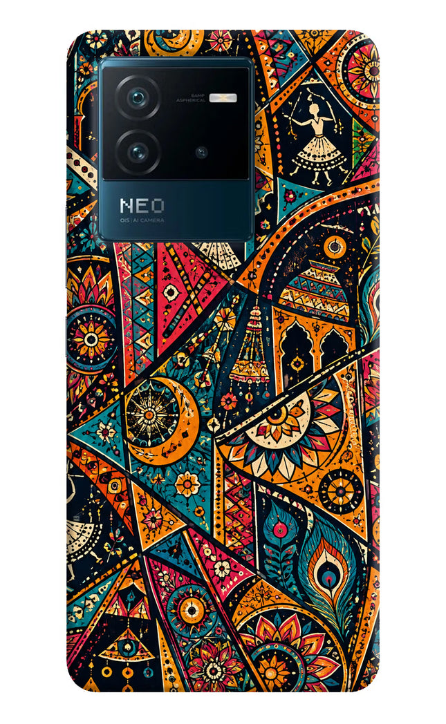 Folk Print IQOO Neo 6 5G Hard Case Back Cover by Casekaro