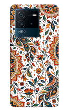 White Mayura IQOO Neo 6 5G Hard Case Back Cover by Casekaro