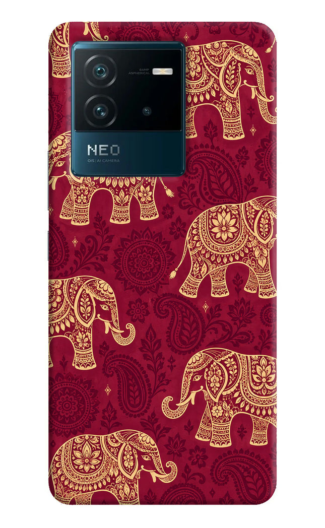 Maroon Elephant IQOO Neo 6 5G Hard Case Back Cover by Casekaro