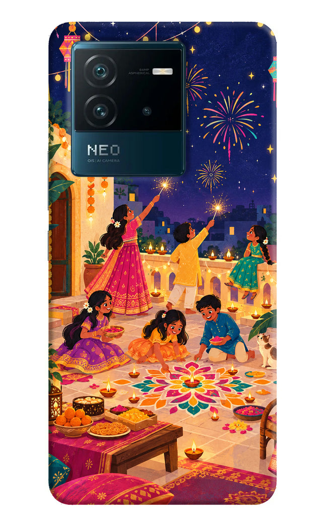 Diwali Night IQOO Neo 6 5G Hard Case Back Cover by Casekaro