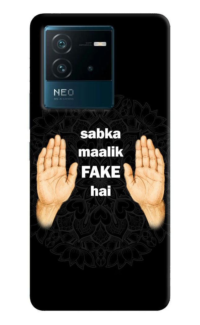 Sabka Malik Fake IQOO Neo 6 5G Hard Case Back Cover by Casekaro