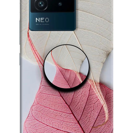 White Pink Leaf IQOO Neo 6 5G Pop Case by Casekaro
