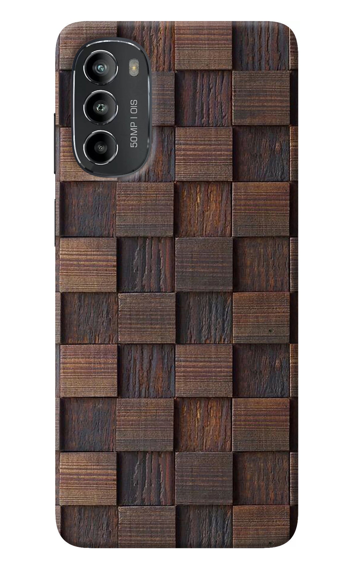 Wooden Cube Design Moto G82 5G Back Cover