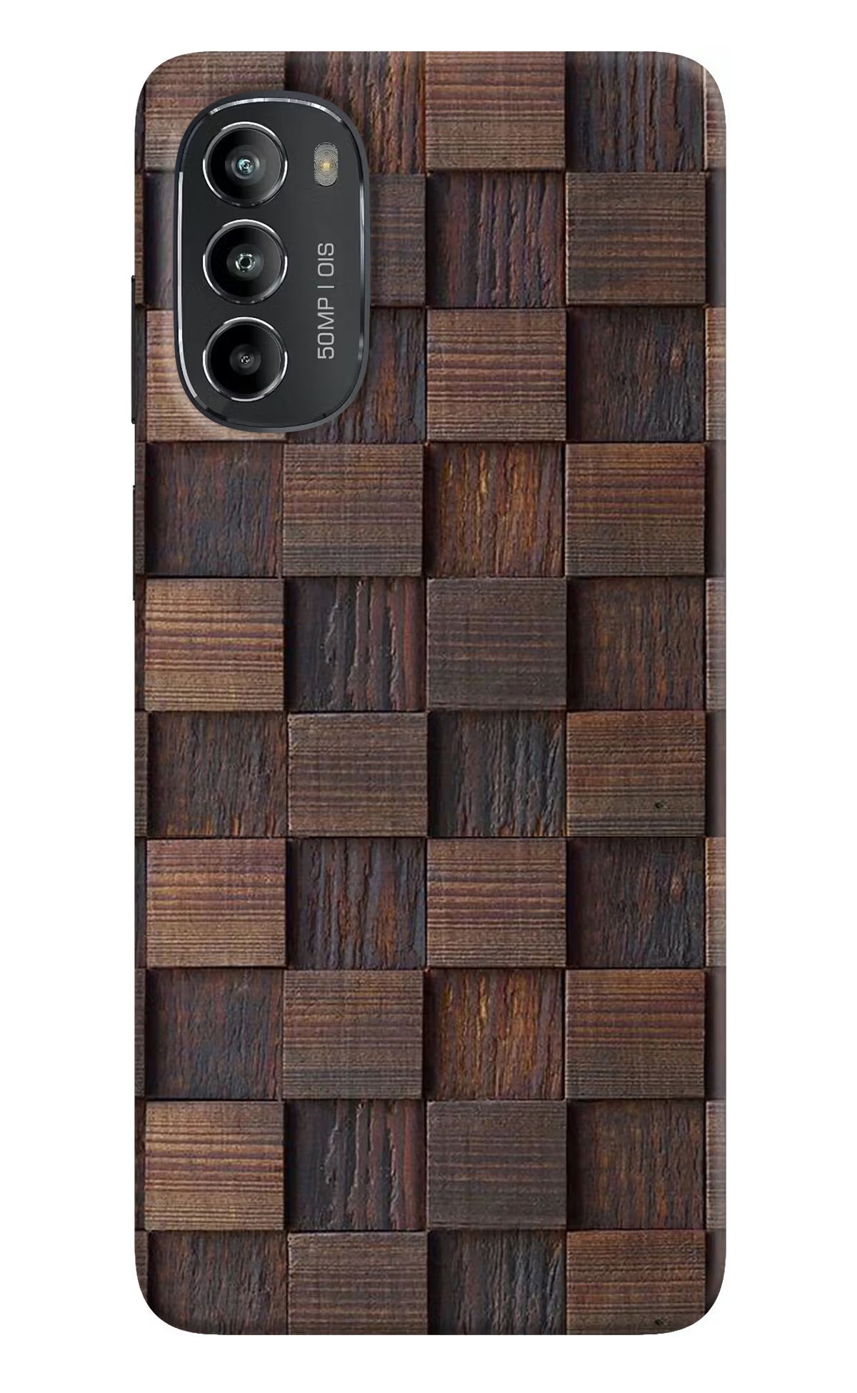 Wooden Cube Design Moto G82 5G Hard Case Back Cover by Casekaro