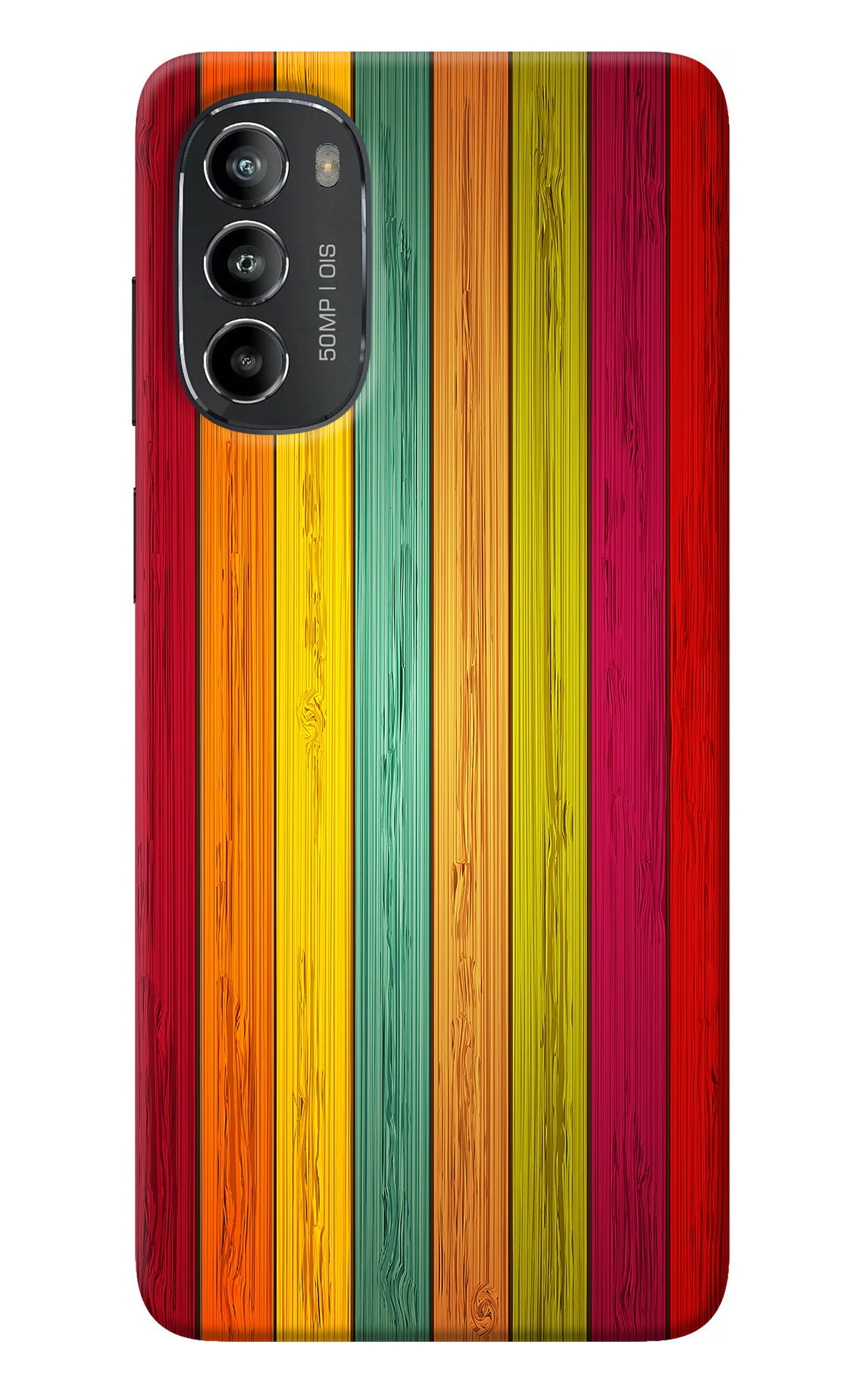 Multicolor Wooden Moto G82 5G Back Cover