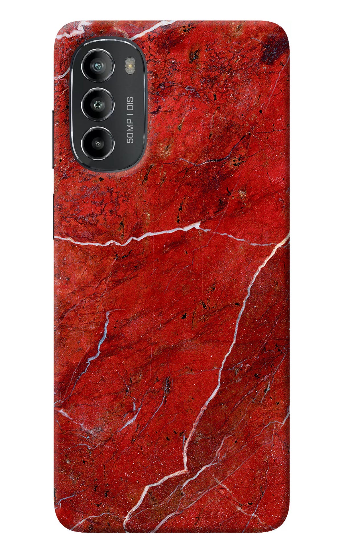 Red Marble Design Moto G82 5G Back Cover