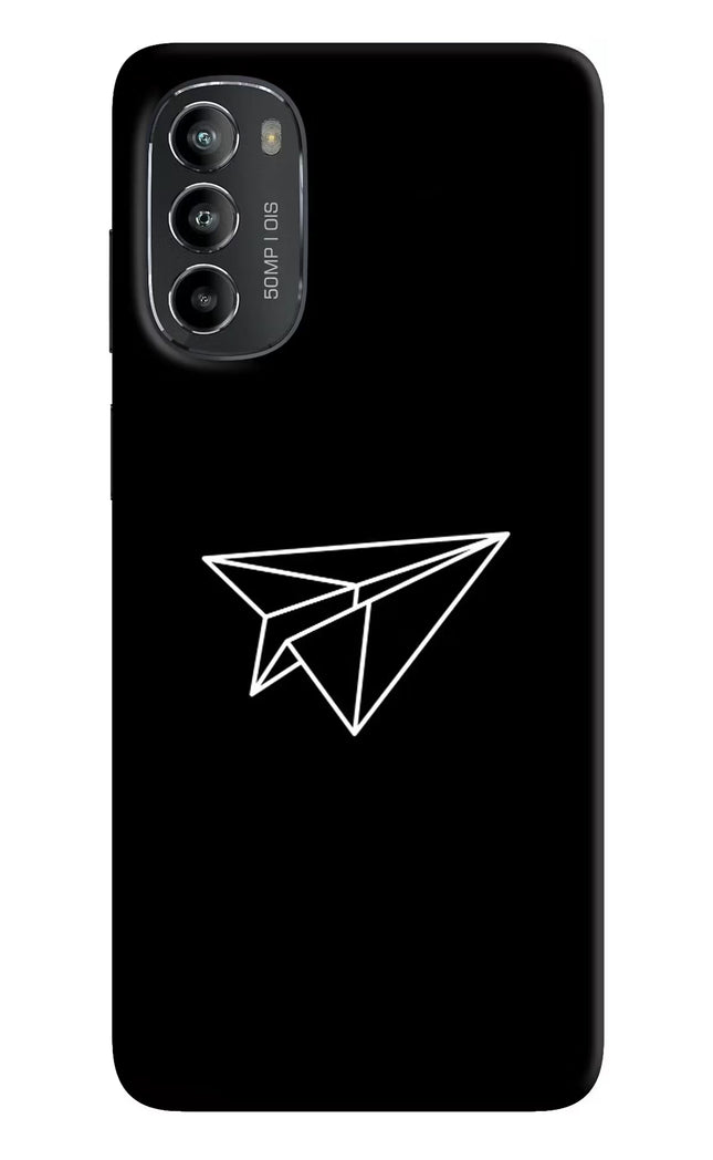 Paper Plane White Moto G82 5G Hard Case Back Cover by Casekaro