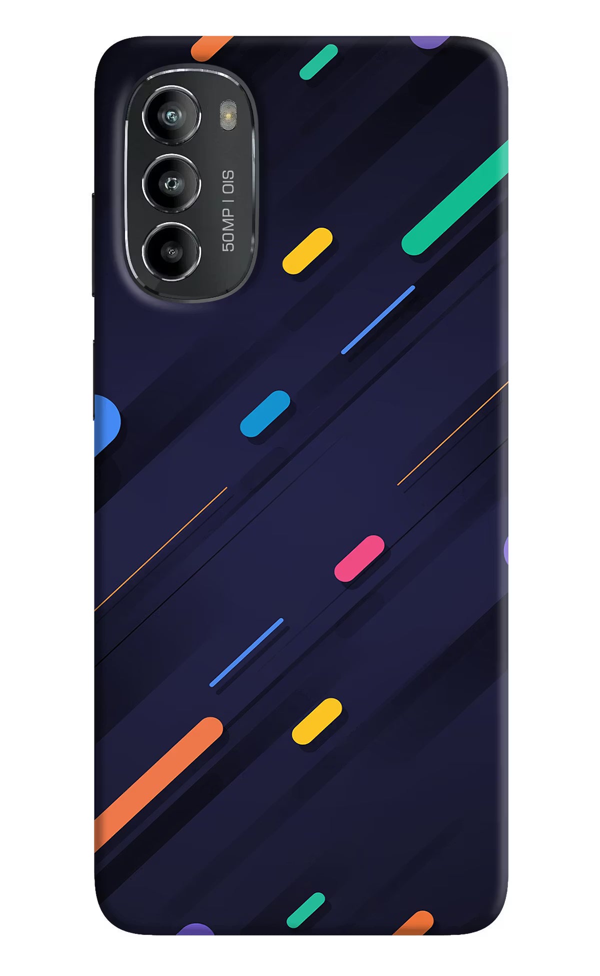 Abstract Design Moto G82 5G Hard Case Back Cover by Casekaro