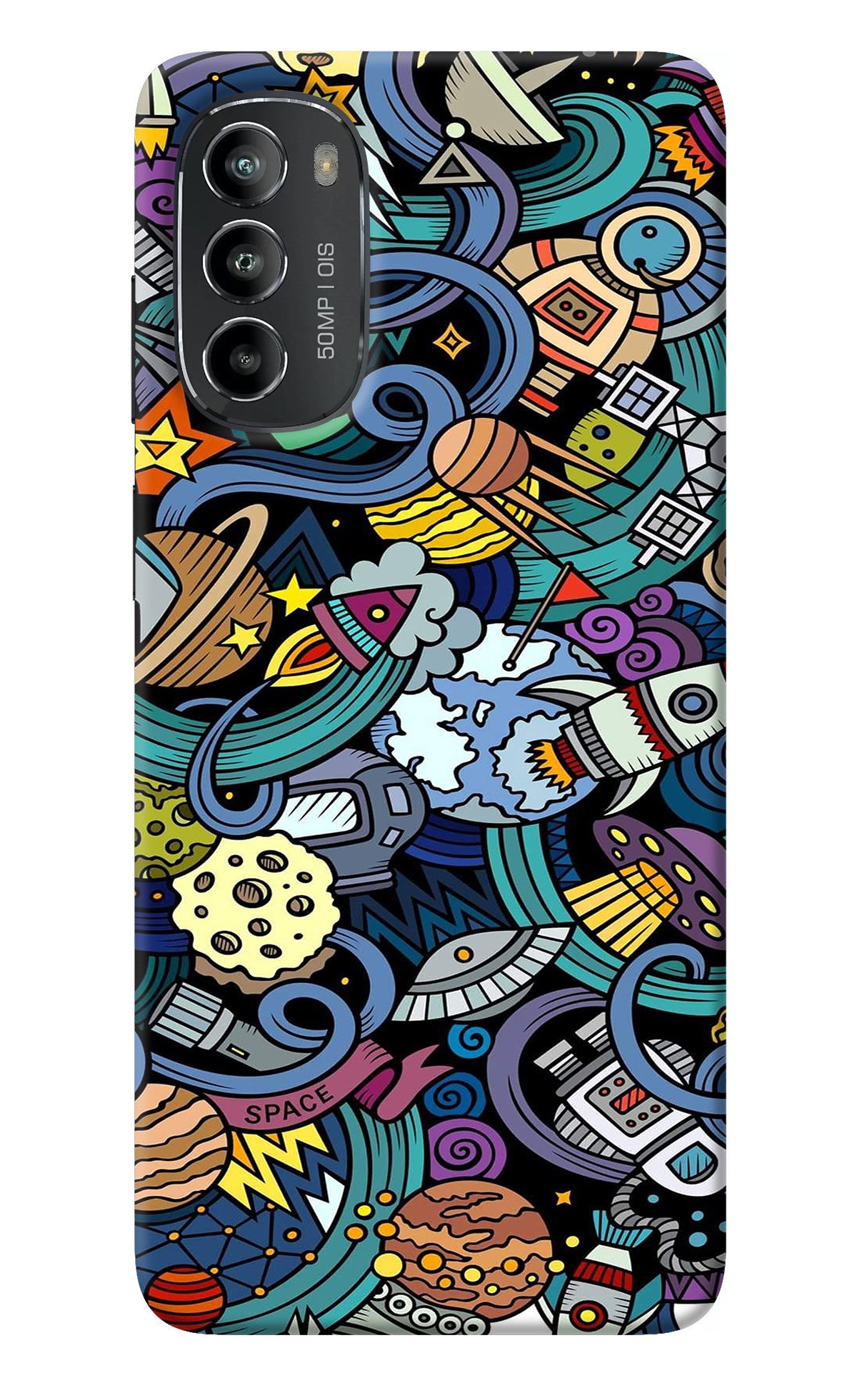 Space Abstract Moto G82 5G Back Cover