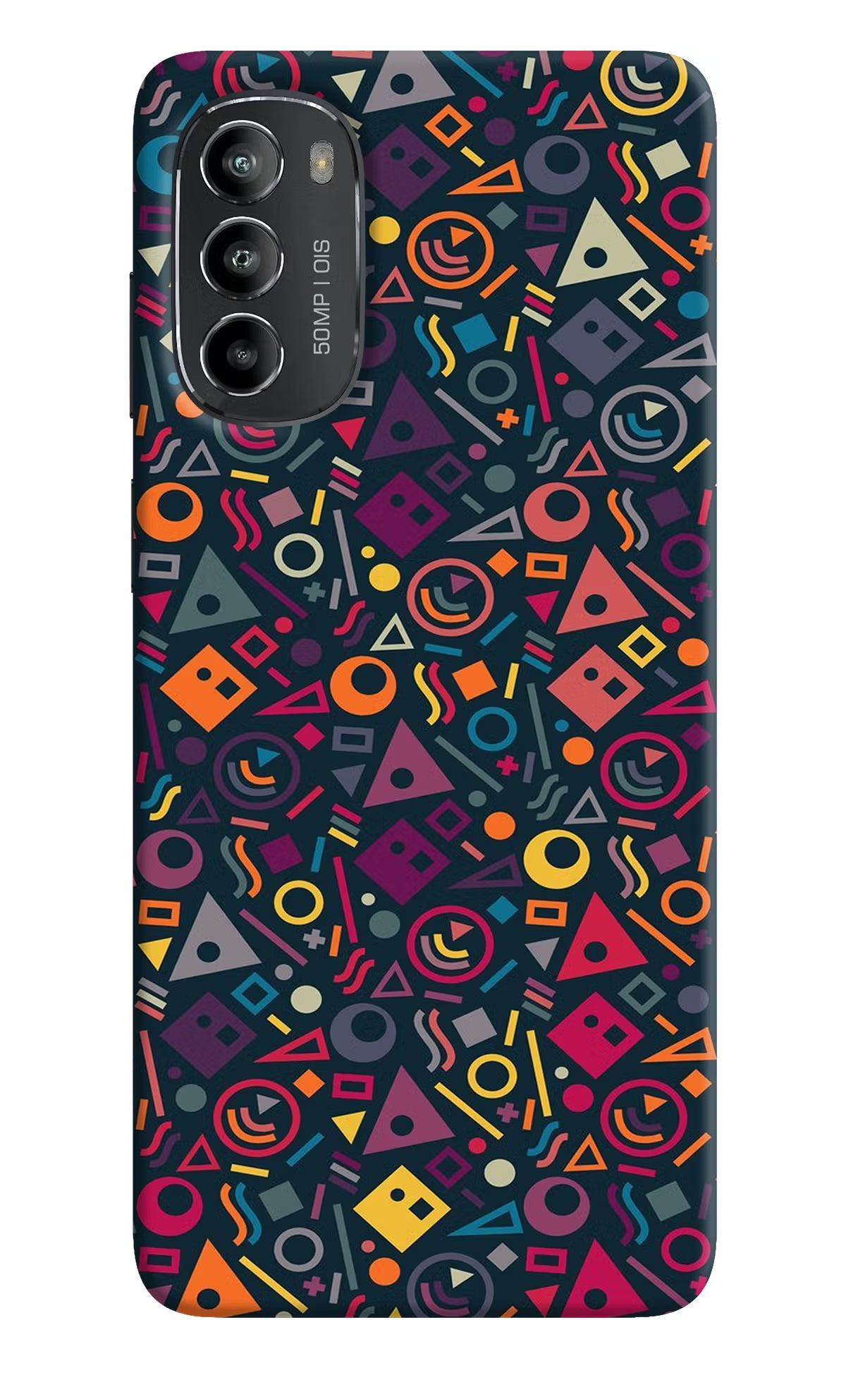 Geometric Abstract Moto G82 5G Hard Case Back Cover by Casekaro