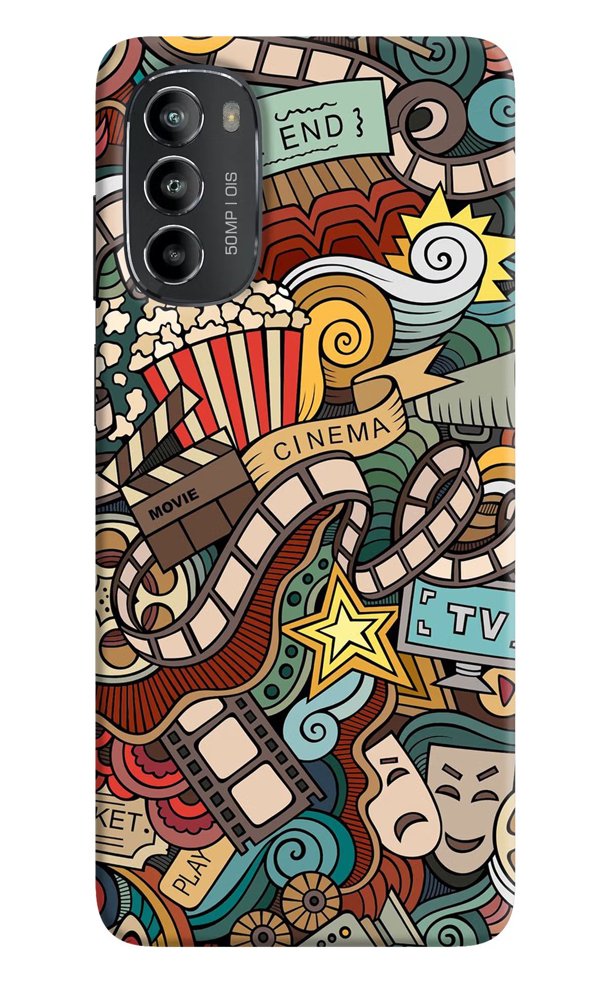 Cinema Abstract Moto G82 5G Hard Case Back Cover by Casekaro