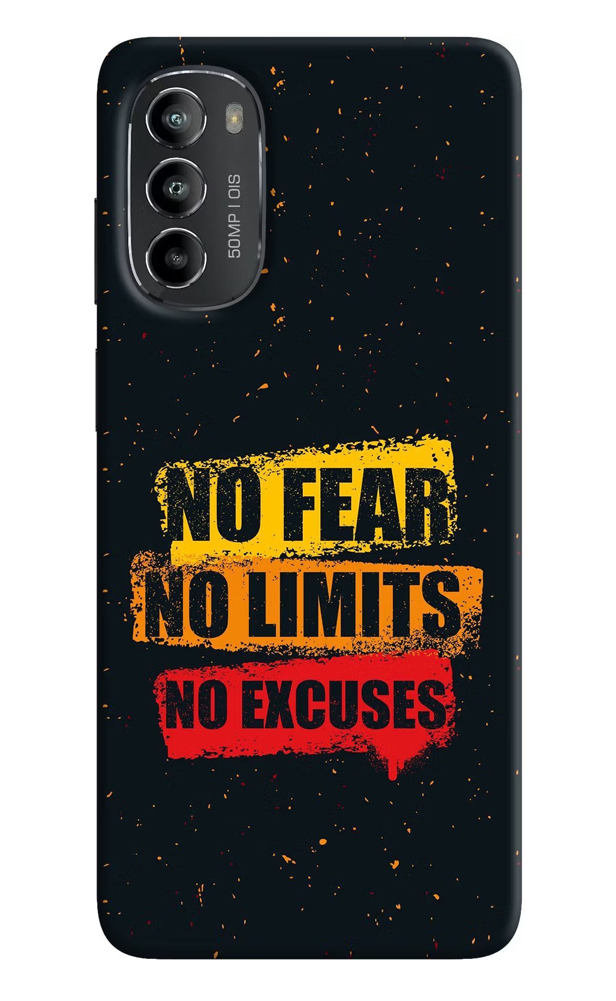 No Fear No Limits No Excuse Moto G82 5G Hard Case Back Cover by Casekaro