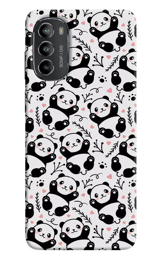 Cute Panda Moto G82 5G Hard Case Back Cover by Casekaro