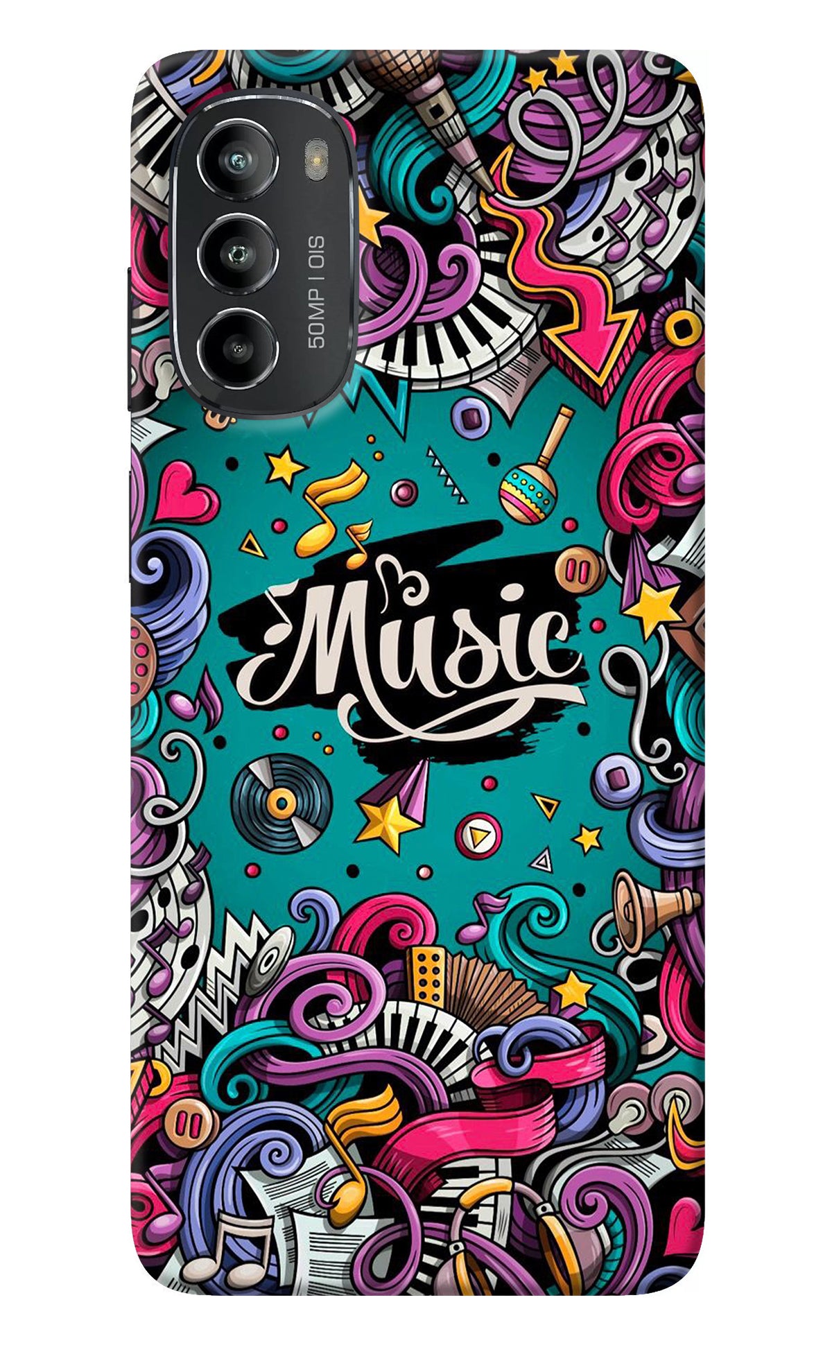 Music Graffiti Moto G82 5G Back Cover