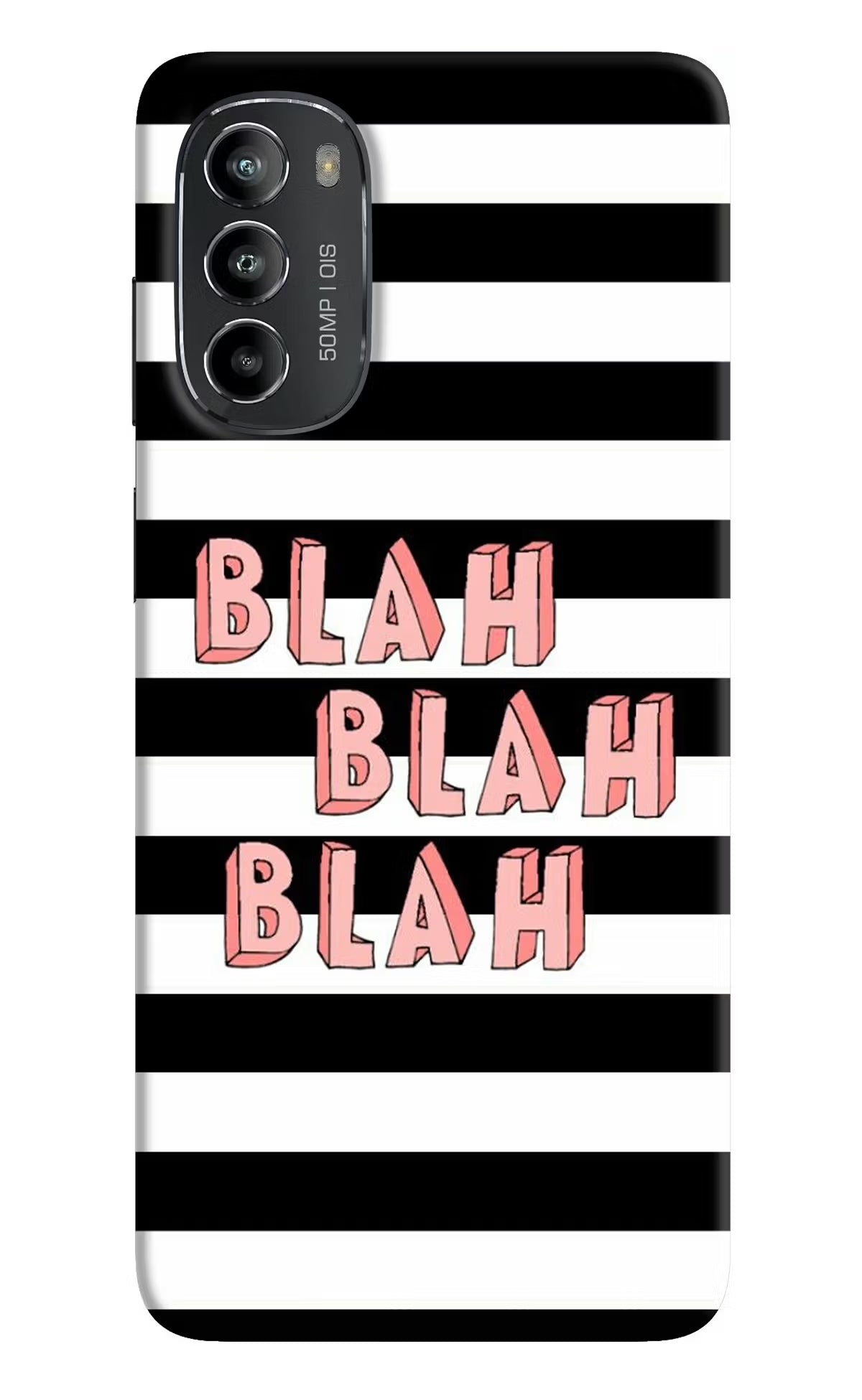 Blah Blah Blah Moto G82 5G Hard Case Back Cover by Casekaro
