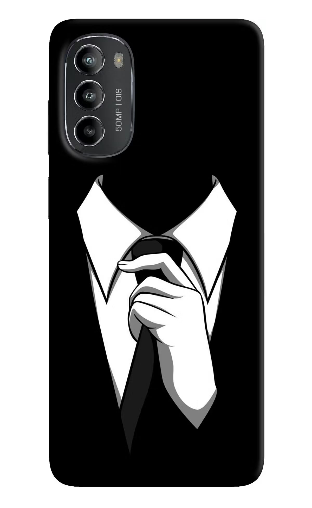 Black Tie Moto G82 5G Hard Case Back Cover by Casekaro