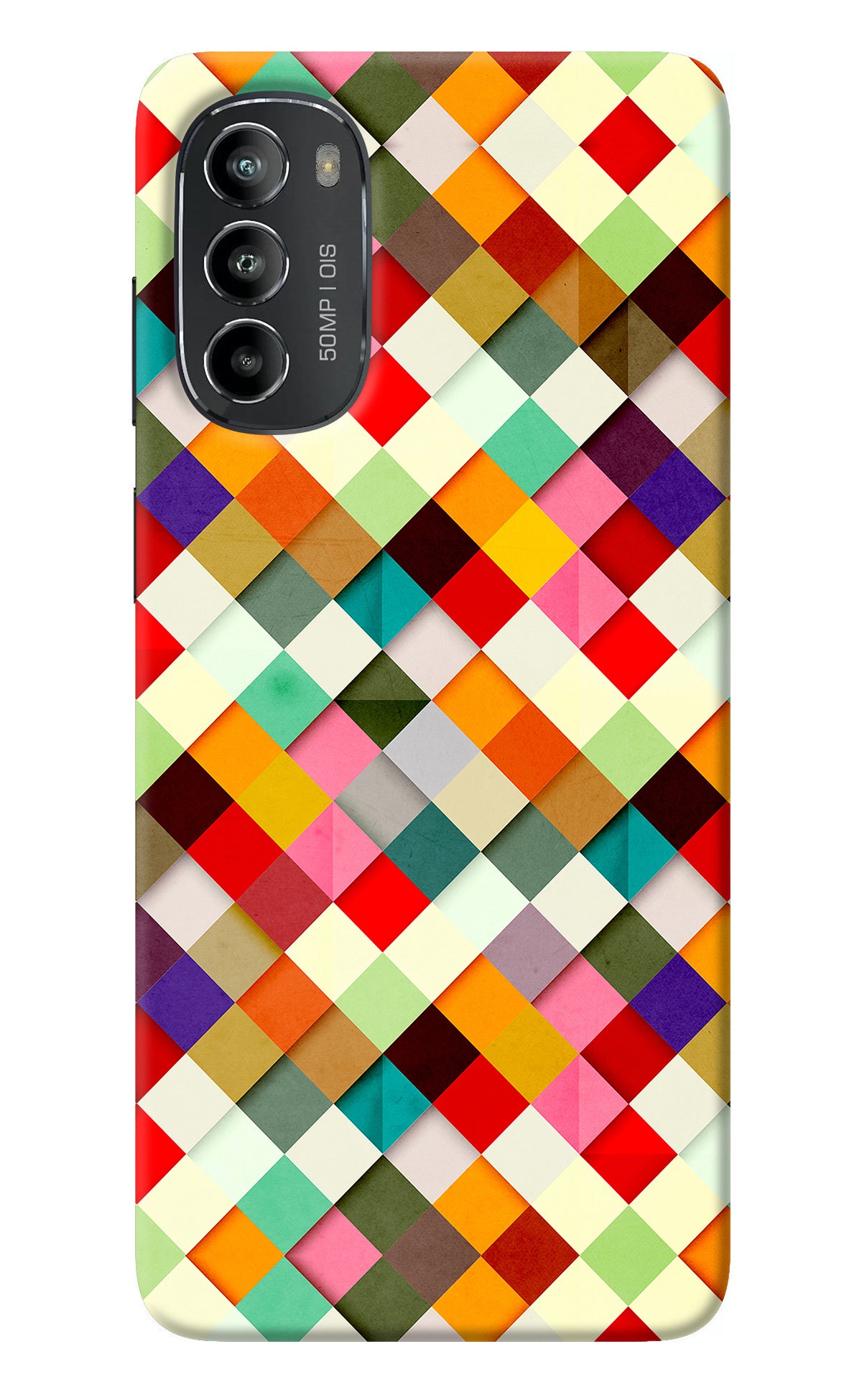 Geometric Abstract Colorful Moto G82 5G Back Cover