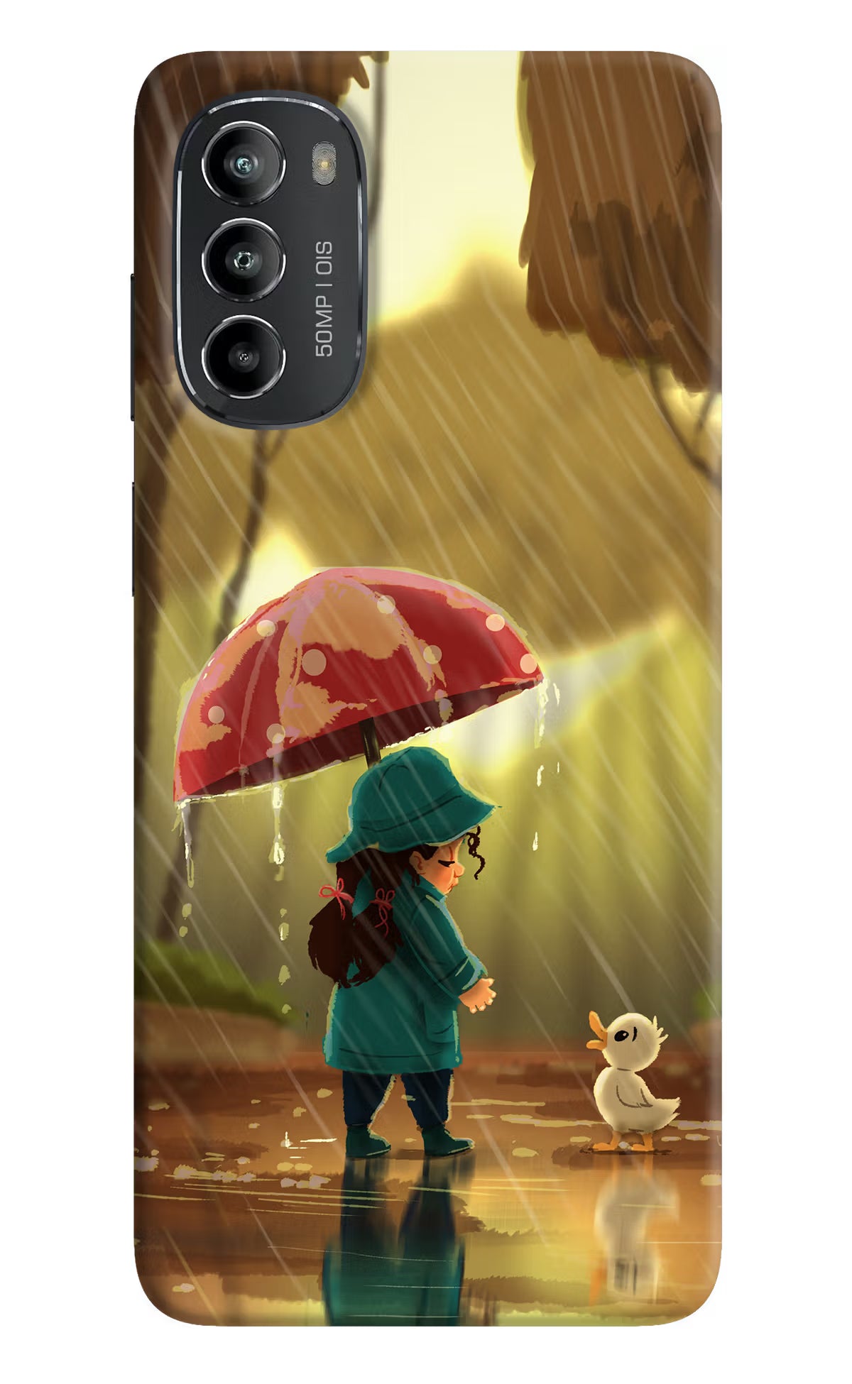 Rainy Day Moto G82 5G Hard Case Back Cover by Casekaro