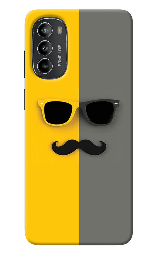 Sunglasses with Mustache Moto G82 5G Back Cover