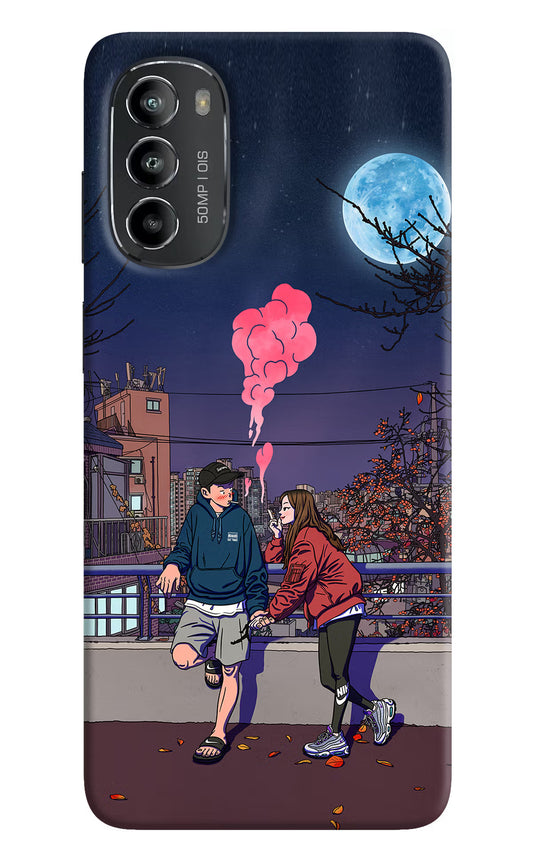 Chilling Couple Moto G82 5G Hard Case Back Cover by Casekaro